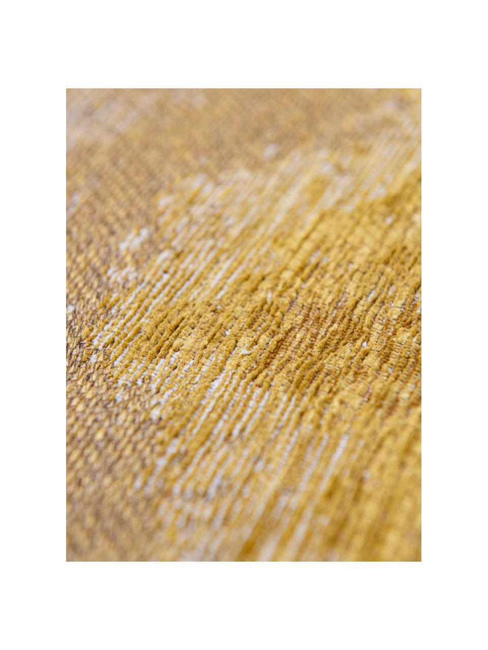 Tappeto con motivo astratto Iode, 100% poliestere, Tonalità ocra e beige, Larg. 80 x Lung. 150 cm (taglia XS)