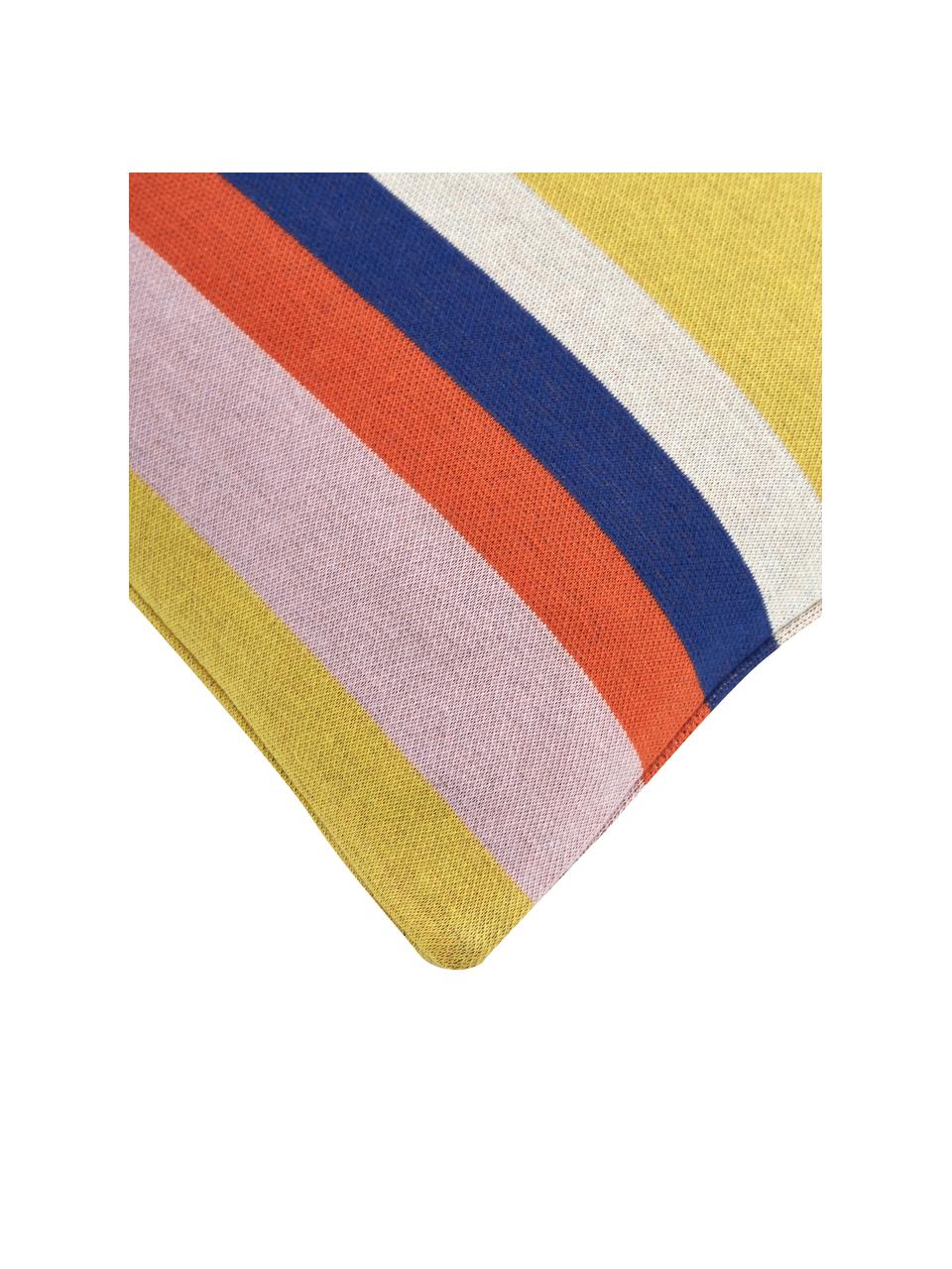 Gestreifte Kissenhülle Stani aus Bio-Baumwolle, 100% Baumwolle, GOTS-zertifiziert, Bunt, B 45 x L 45 cm