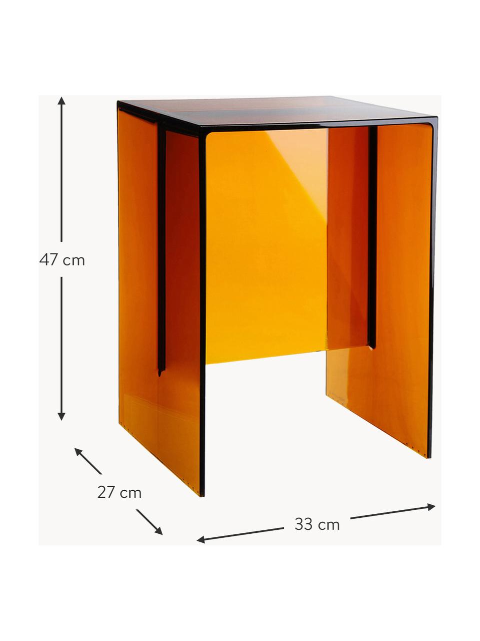 Table d'appoint design Max-Beam, Plastique, Ambré, larg. 33 x haut. 47 cm