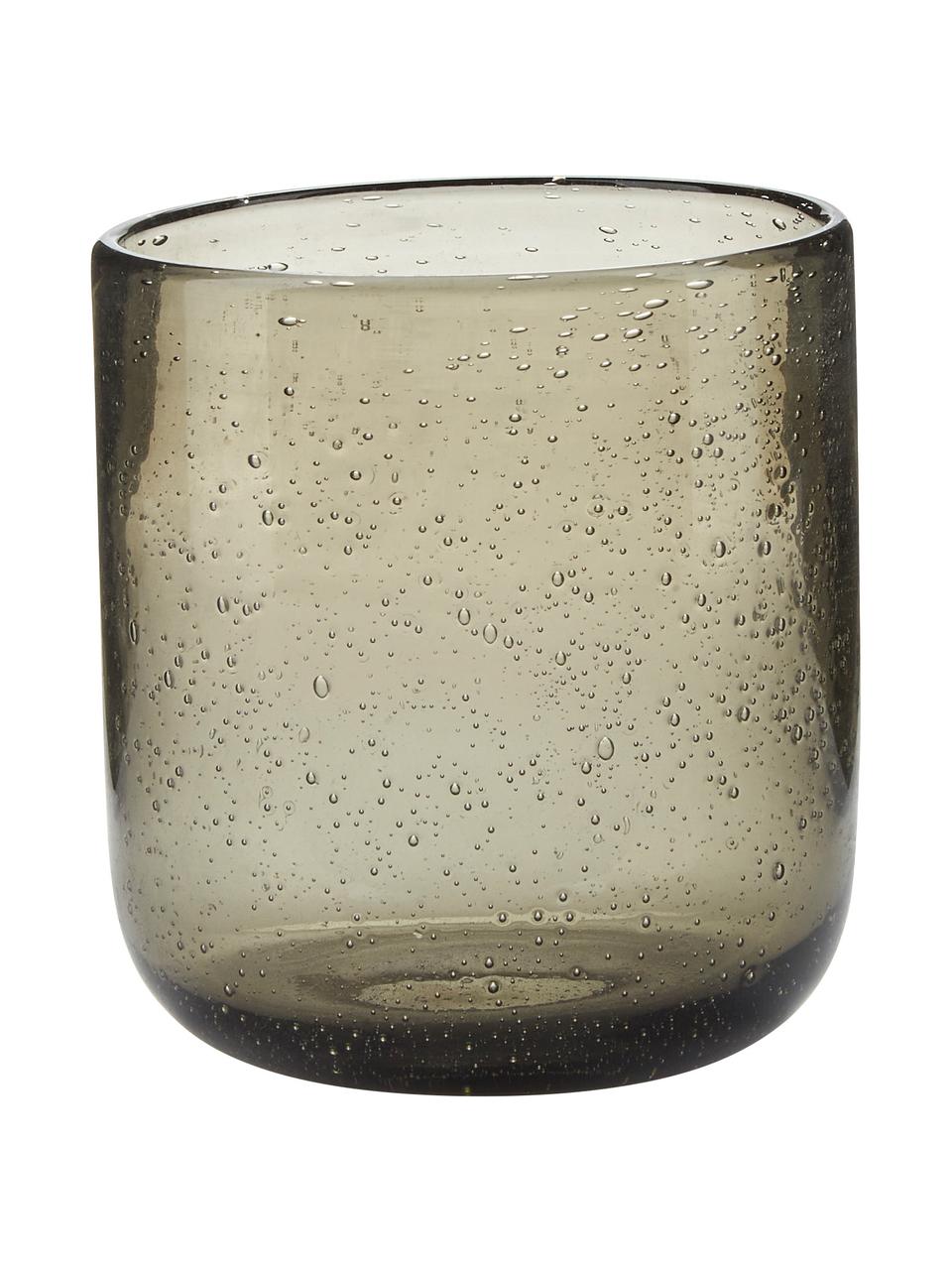 Szklanka ze szkła dmuchanego Leyla, 6 szt., Szkło, Szary, transparentny, Ø 8 x W 9 cm, 300 ml