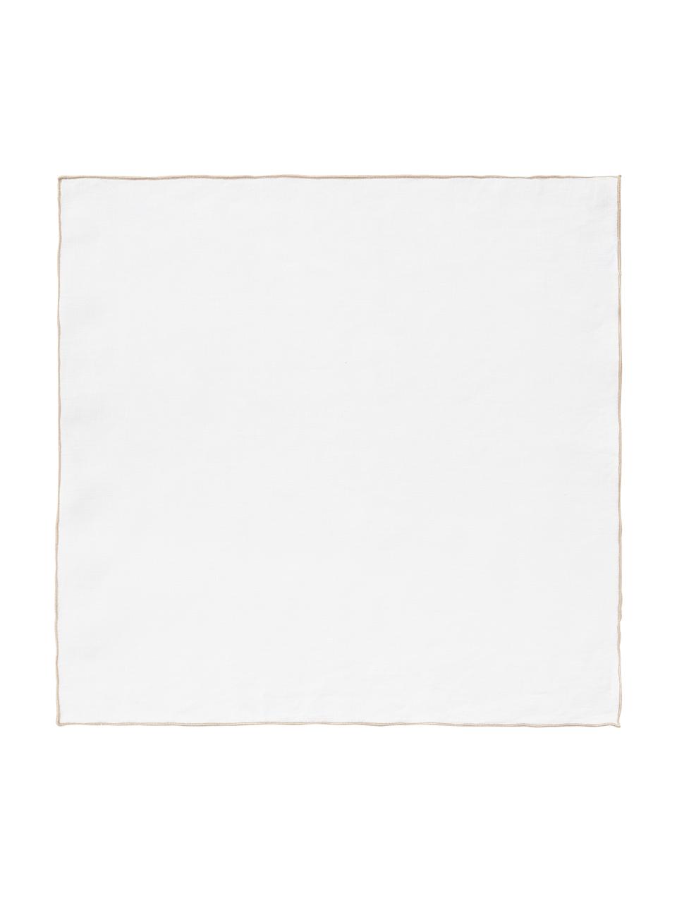 Serwetka z lnu Kennedy, 4 szt., 100% len prany z certyfikatem European Flax, Biały, S 45 x D 45 cm