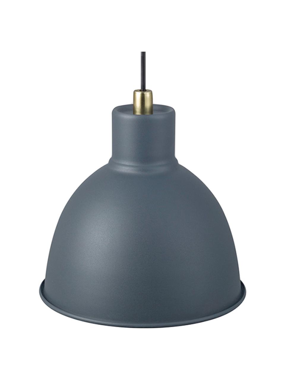 Malá závesná lampa Pop, Sivá, mosadzné odtiene, Ø 21 x V 24 cm