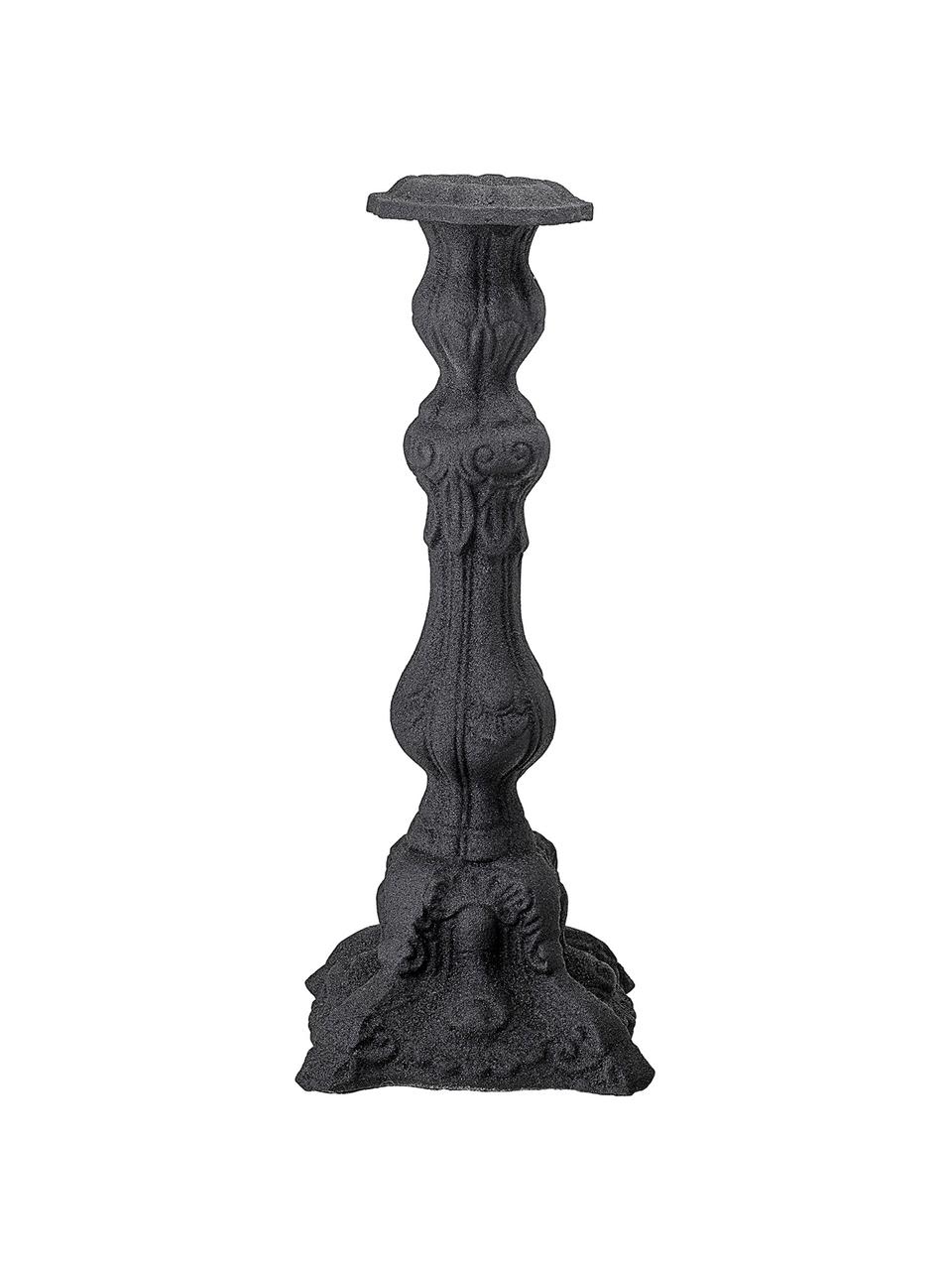 Candelabro Renado, Aluminio recubierto, Negro, Ø 10 x Al 30 cm