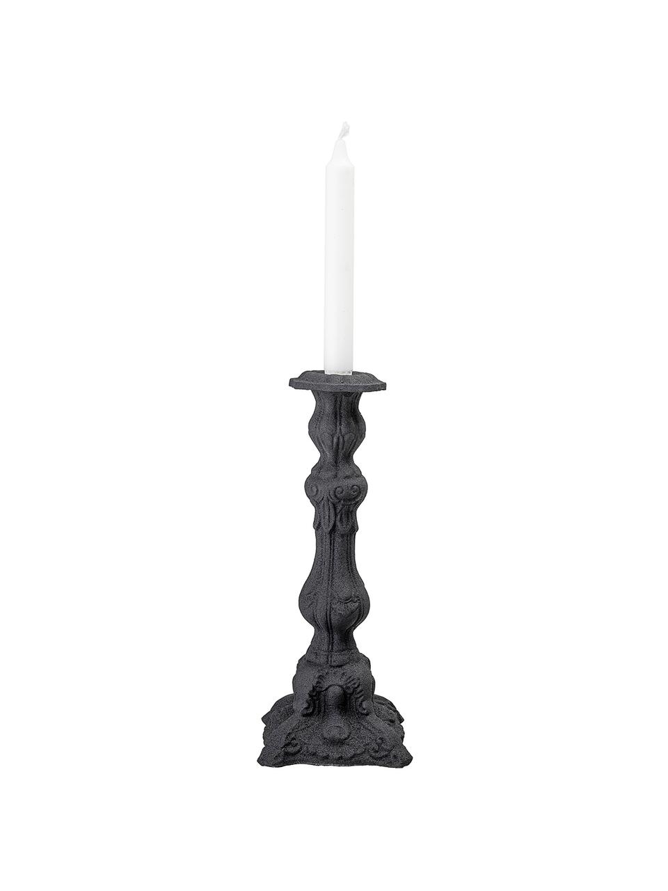 Candelabro Renado, Aluminio recubierto, Negro, Ø 10 x Al 30 cm