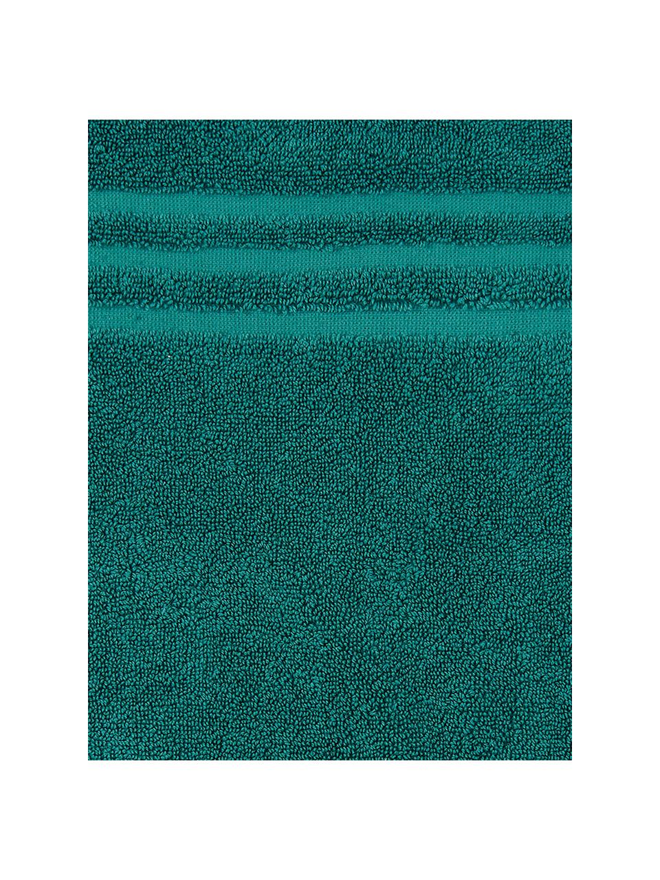 Tapis de bain unicolore Gentle, 100 % coton, Bleu pétrole, larg. 50 x long. 80 cm