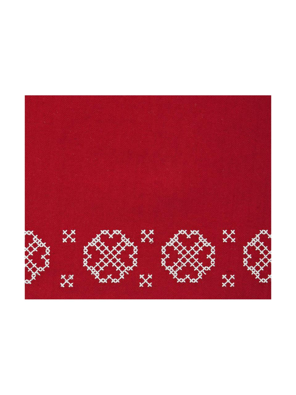 Ręcznik kuchenny Embroidery, Bawełna, Czerwony, biały, D 70 x S 50 cm