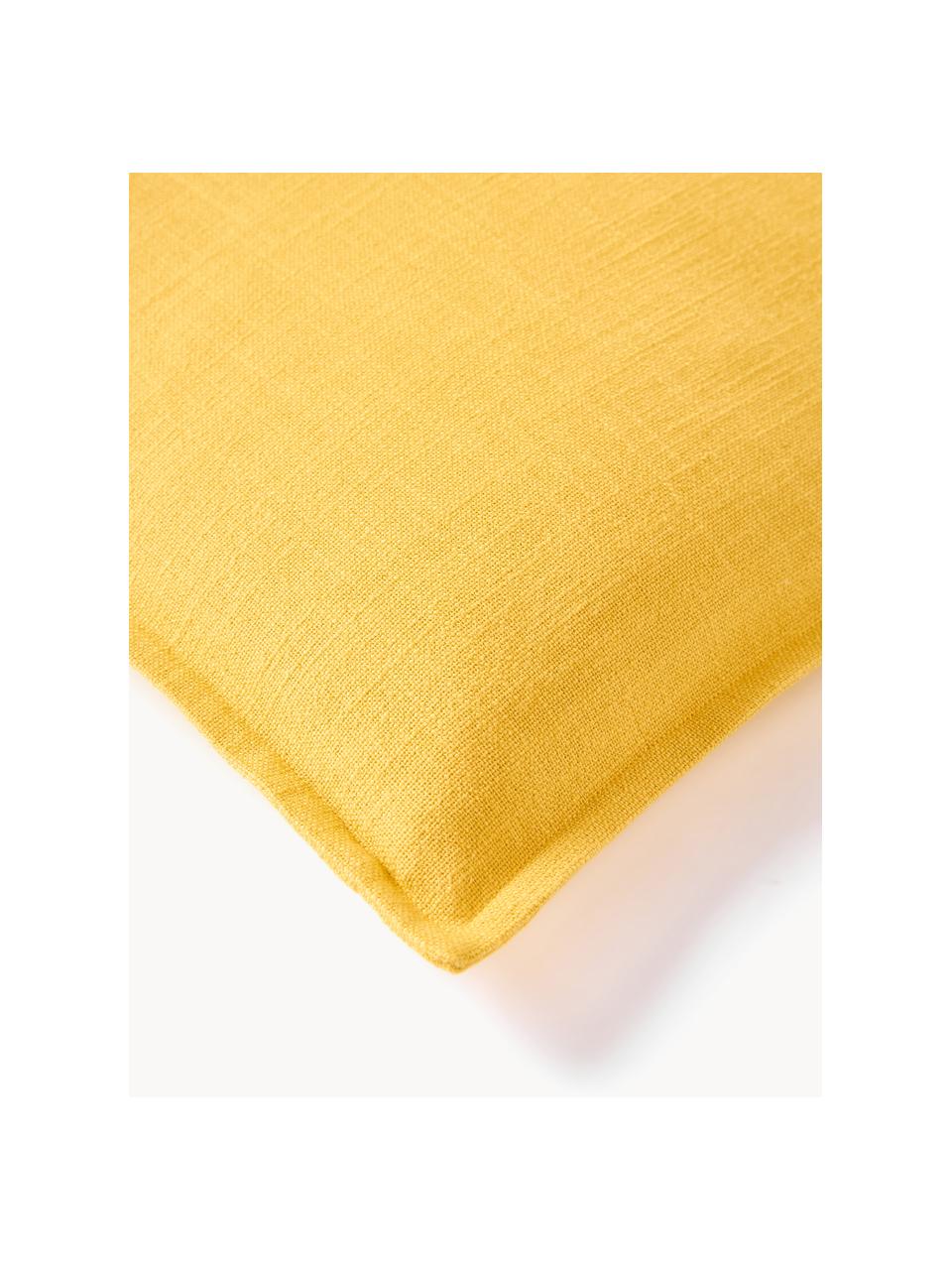 Bavlněný povlak na polštář Vicky, 100 % bavlna, Žlutá, Š 50 cm, D 50 cm