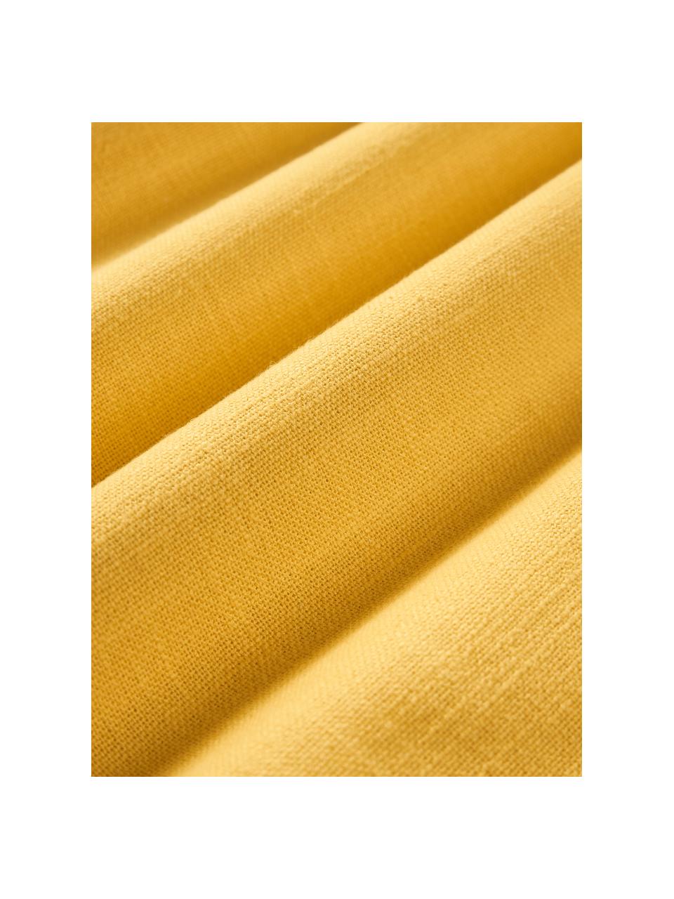 Copricuscino in cotone Vicky, 100% cotone, Giallo sole, Larg. 50 x Lung. 50 cm