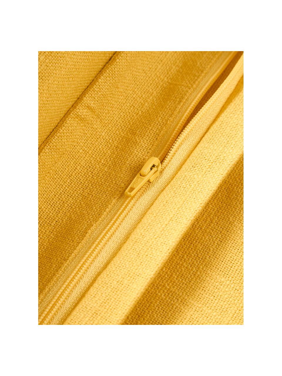 Funda de cojín de algodón Vicky, 100% algodón, Amarillo sol, An 50 x L 50 cm