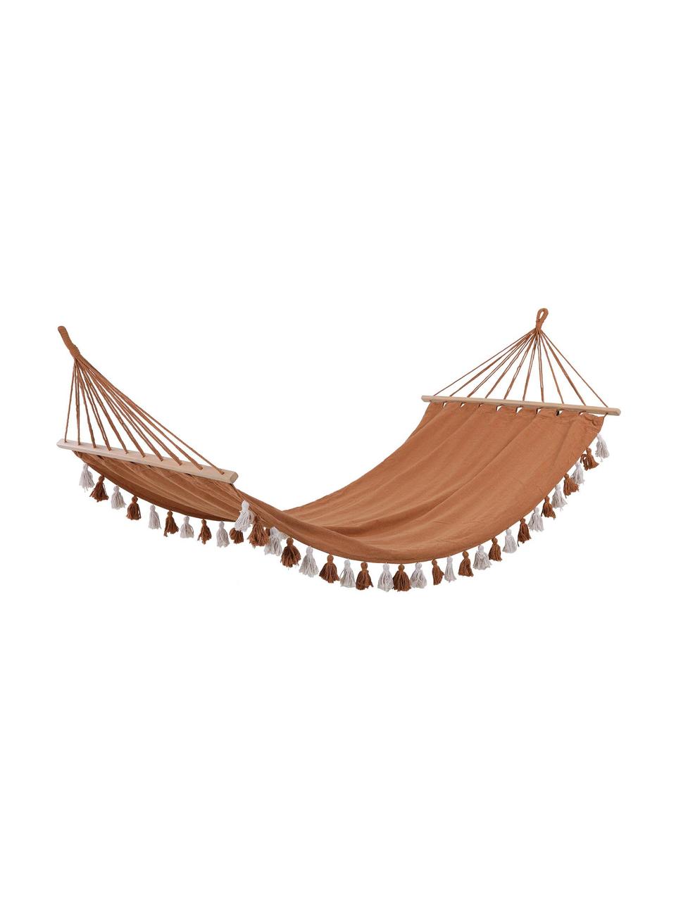 Závesné ležadlo Beach, 65 %  bavlna, 35 %  polyester, Hnedá, Š 100 x D 200 cm