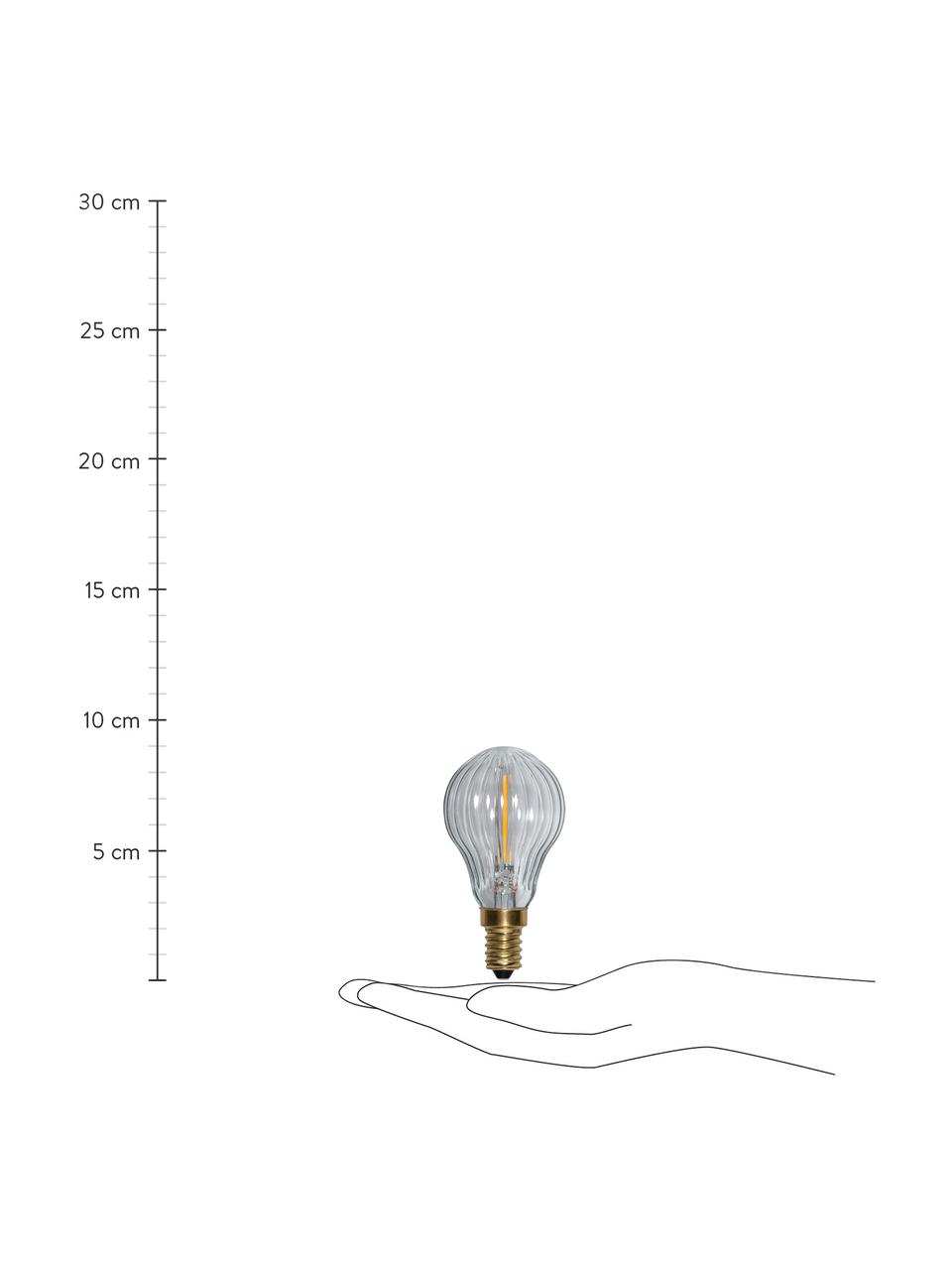 Ampoule (E14 - 50 lm), blanc chaud, intensité variable, 1 pièce, Transparent