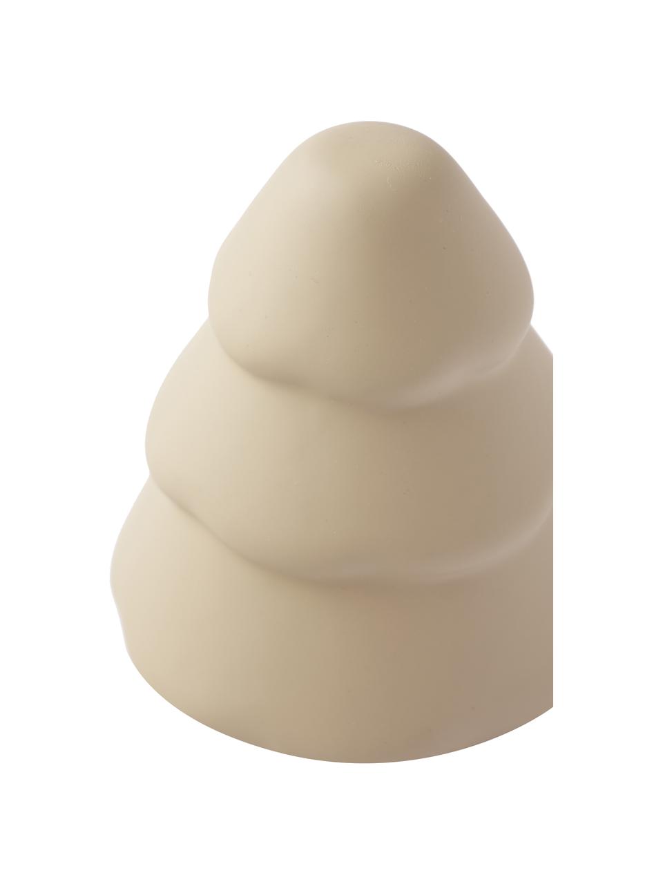 Sapin de Noël beige Snowy, Céramique, Beige, Ø 17 cm