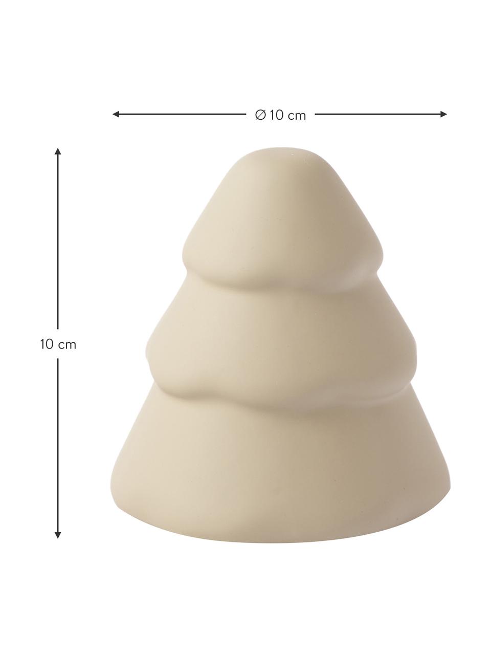 Decoratieve kerstboom Snowy, Keramiek, Mat beige, Ø 17 cm