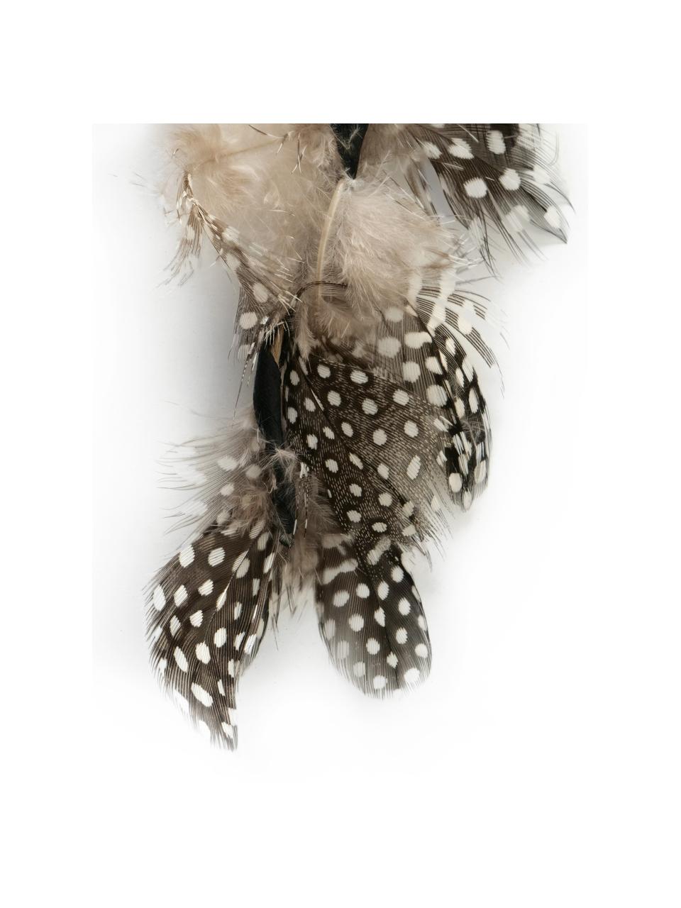 Guirlande de plumes Fedula, 110 cm, Plumes de poule, plastique, Tons bruns, long. 110 cm