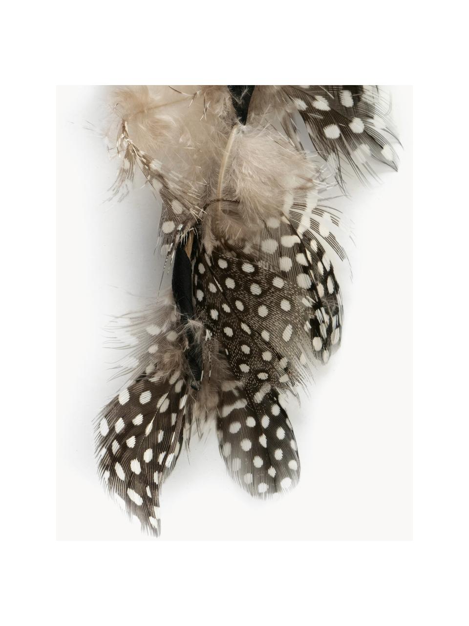 Guirnalda de plumas Fedula, 110 cm, Plumas, plástico, Tonos marrones, L 110 cm