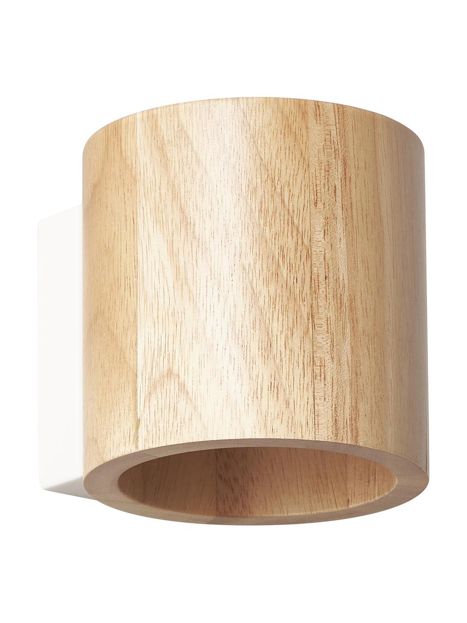 Kinkiet z drewna Roda, Drewno kauczukowe, S 10 x W 10 cm