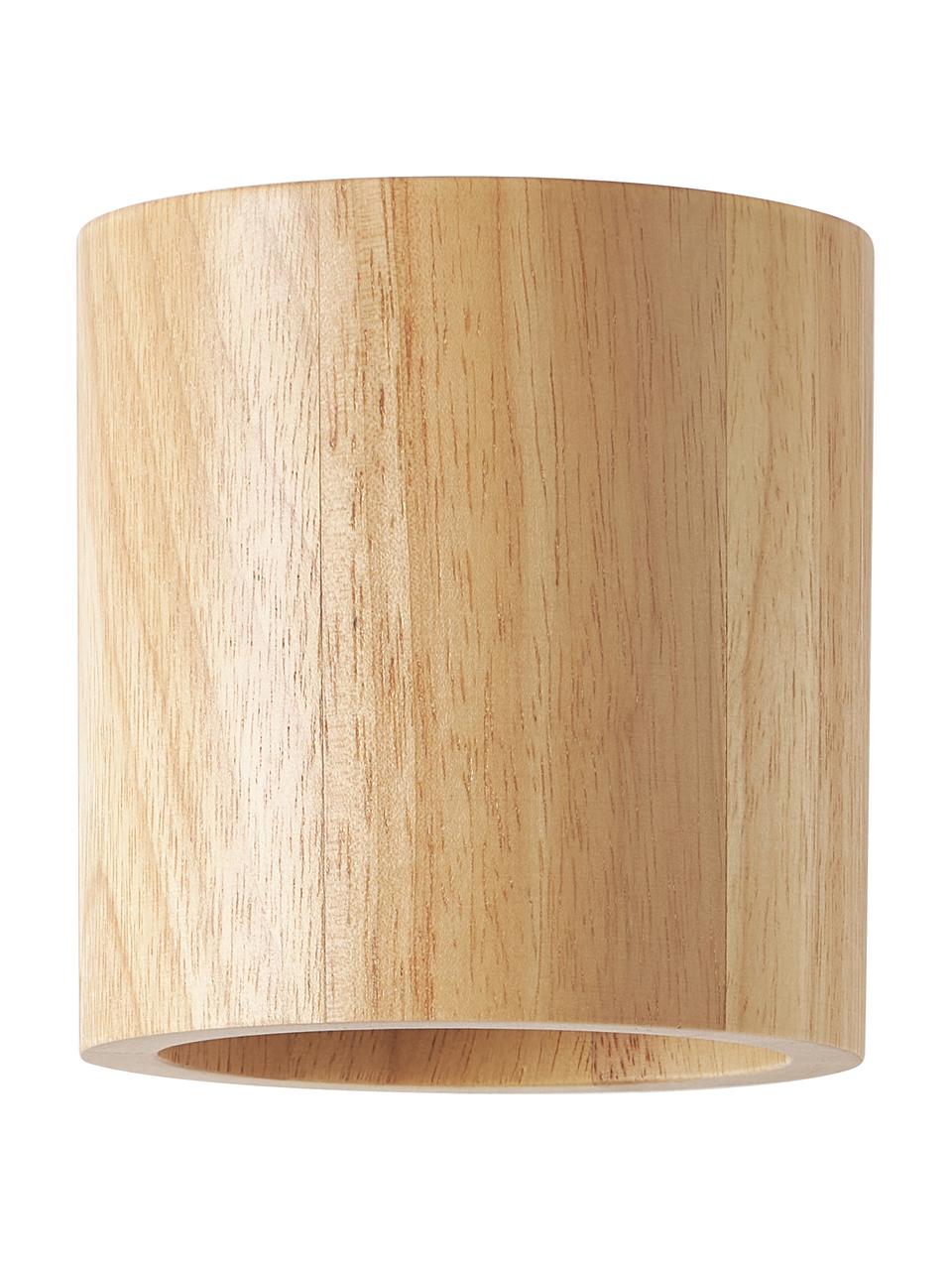 Kleine Wandleuchte Roda aus Holz, Lampenschirm: Gummibaumholz, Gummibaumholz, B 10 x H 10 cm