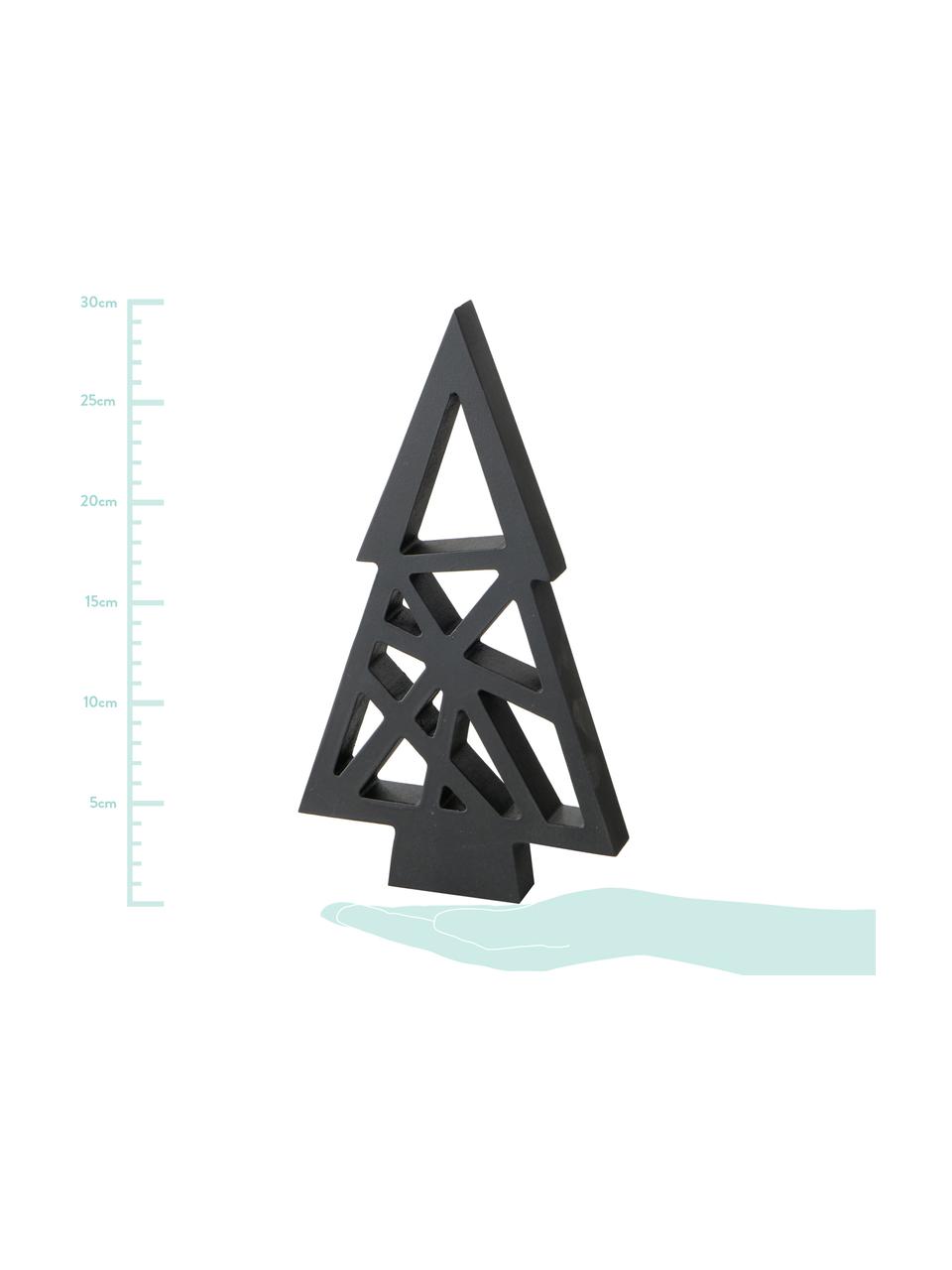 Deko-Objekt-Set Grafik, 2-tlg., Mitteldichte Holzfaserplatte (MDF), Hellbraun, Schwarz, 17 x 30 cm
