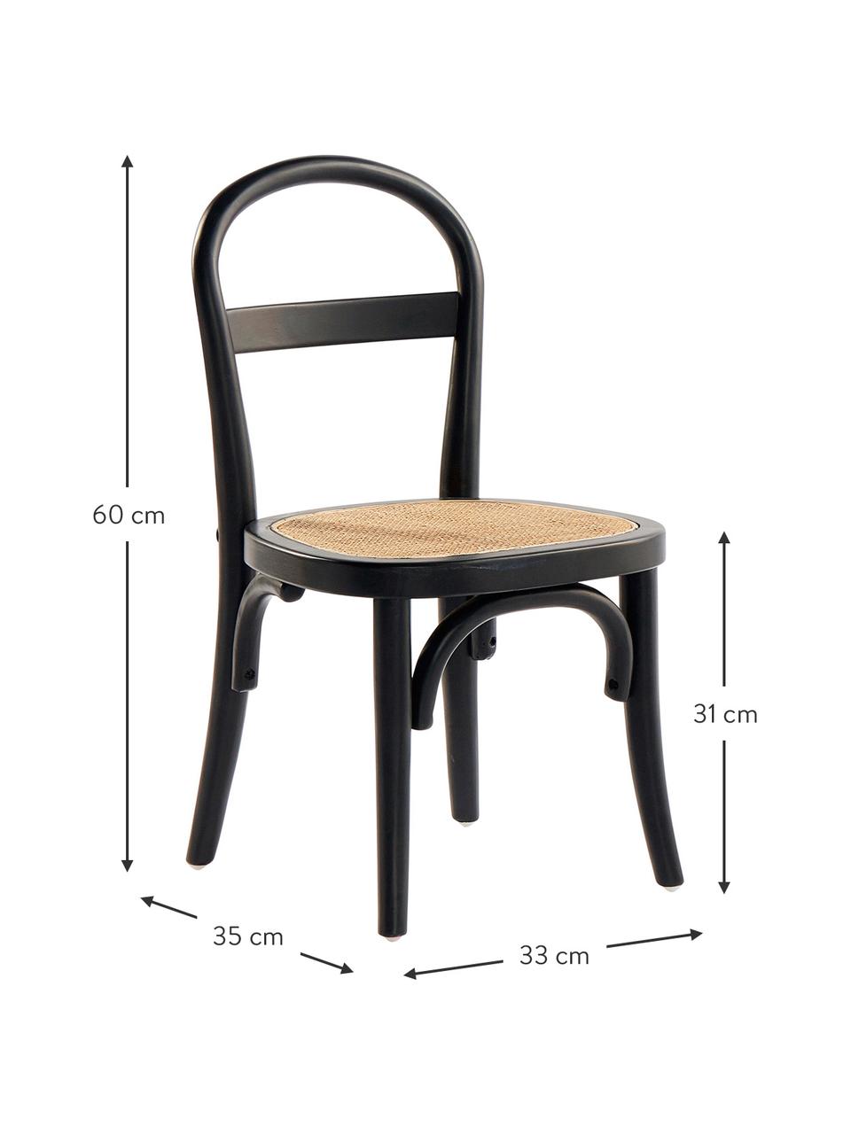 Dřevěná dětská židle Rippats, 2 ks, Černá, béžová, Š 33 cm, H 35 cm