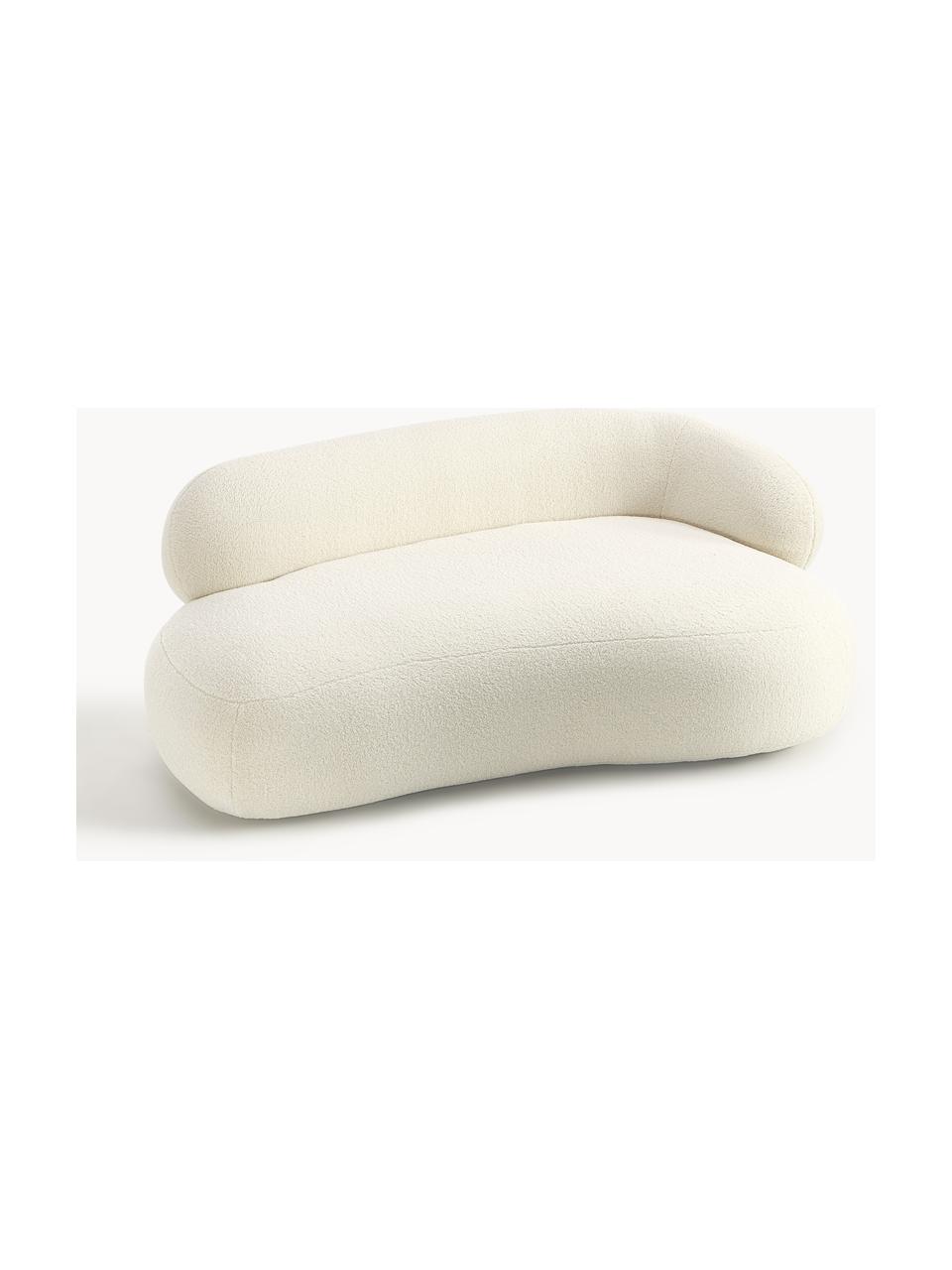 Teddy-Sofa Alba (2-Sitzer), Bezug: Teddy (100% Polyester) De, Gestell: Massives Fichtenholz, Bir, Teddy Off White, B 185 x T 114 cm, Rückenlehne rechts