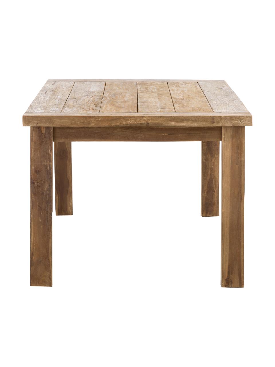 Mesa de comedor de madera maciza de teca Bois, Madera de teca maciza sin tratar, Teca, An 180 x F 90 cm