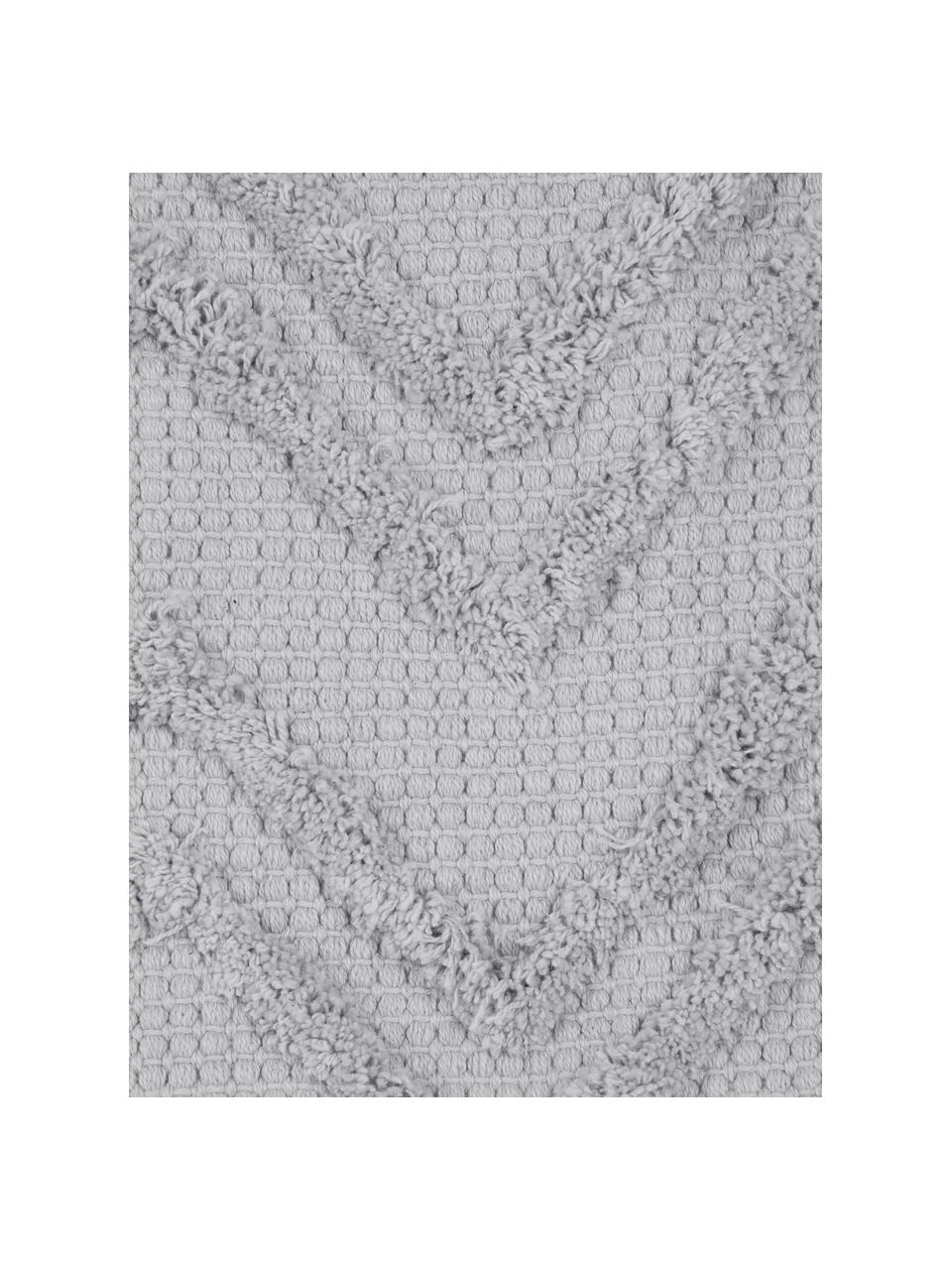 Funda de cojín Akesha, estilo boho, 100% algodón, Gris, An 45 x L 45 cm