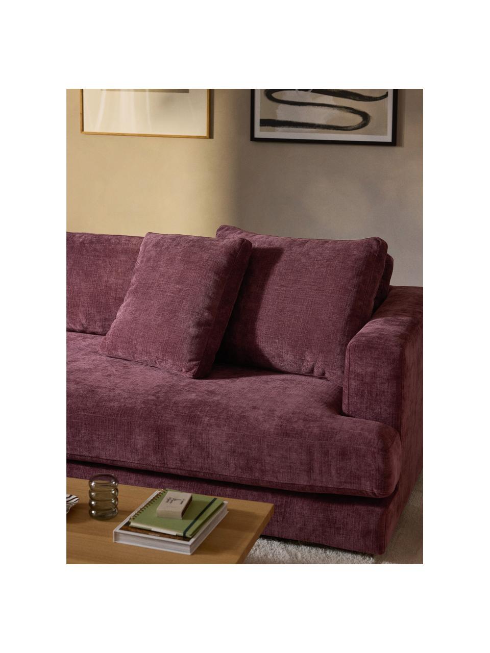 Sofa-Kissen Tribeca, Hülle: 100 % Polyester, Webstoff Aubergine, B 50 x L 50 cm