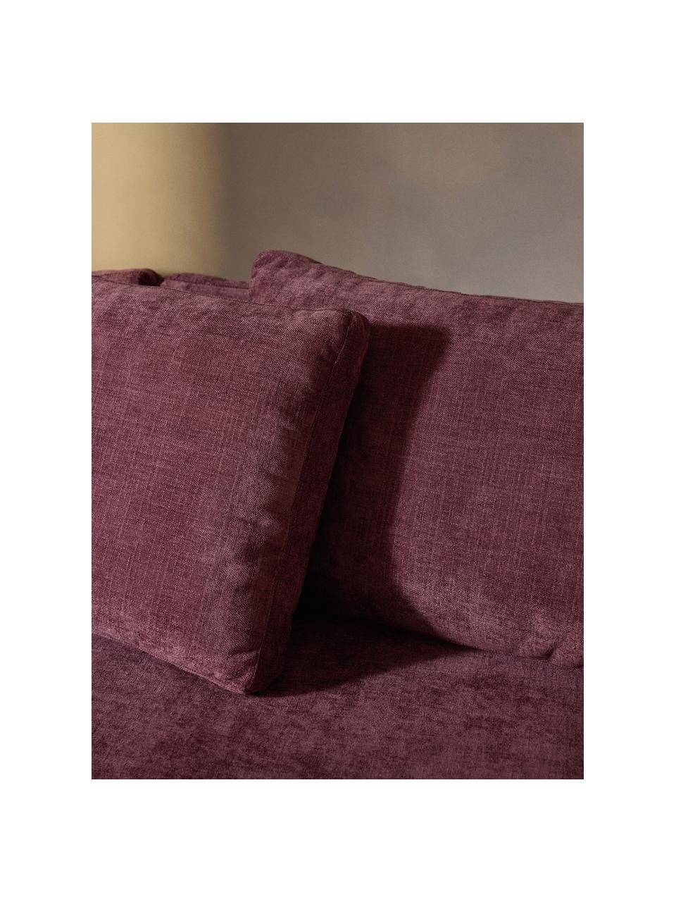 Sofa-Kissen Tribeca, Hülle: 100 % Polyester, Webstoff Aubergine, B 50 x L 50 cm