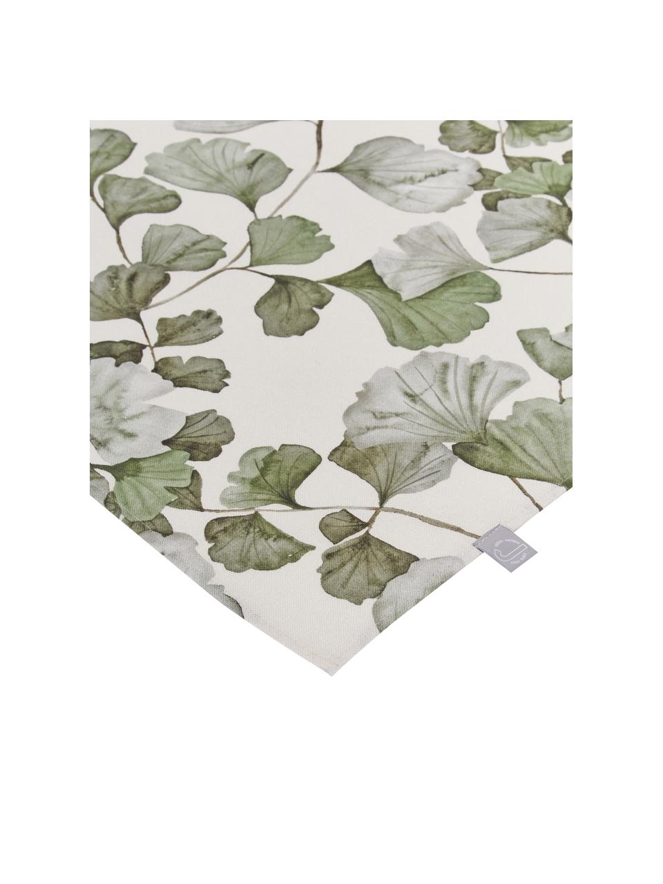 Bavlnená utierka s motívom listov Gigi, 2 ks, 100 % bavlna, Béžová, zelená, Š 50 x D 70 cm