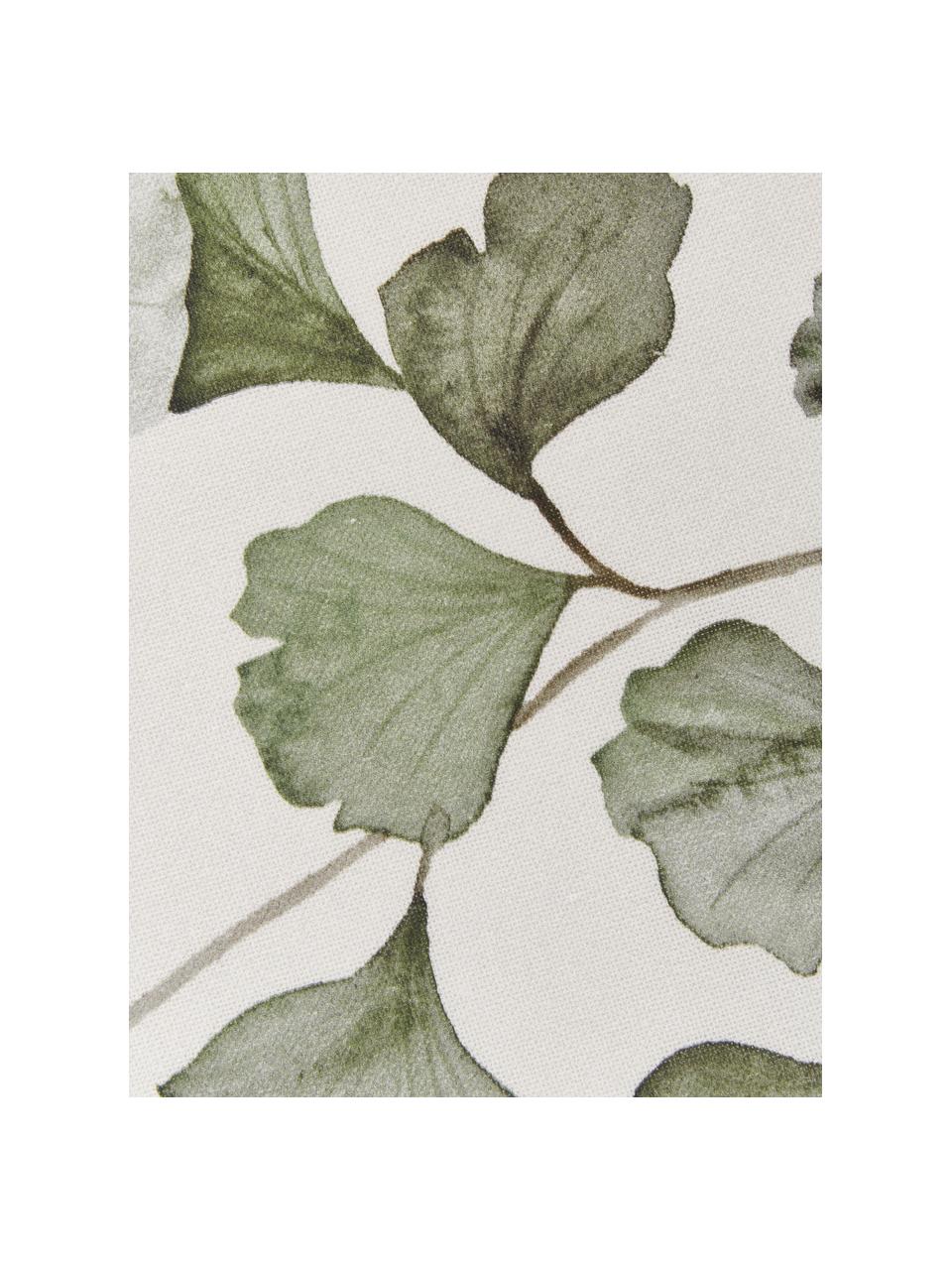 Baumwoll-Geschirrtücher Gigi mit Blättermotiven, 2 Stück, 100 % Baumwolle, Beige, Grün, B 50 x L 70 cm