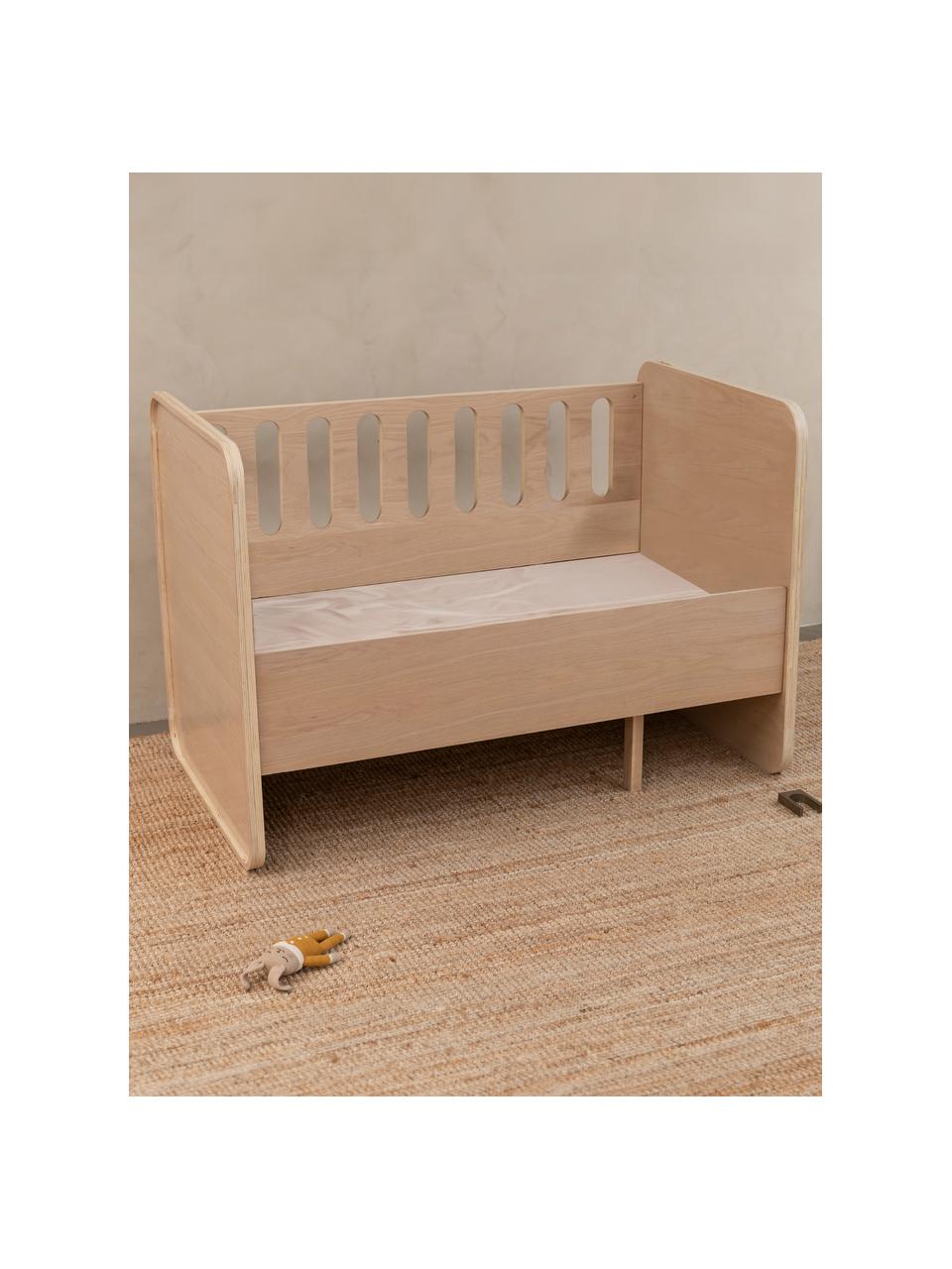 Babybett Form mit Erweiterung zum Kinderbett, 70 x 120/160 cm, Eichenholzfurnier

Dieses Produkt wird aus nachhaltig gewonnenem, FSC®-zertifiziertem Holz gefertigt., Eichenholz, B 70 x L 120/160 cm