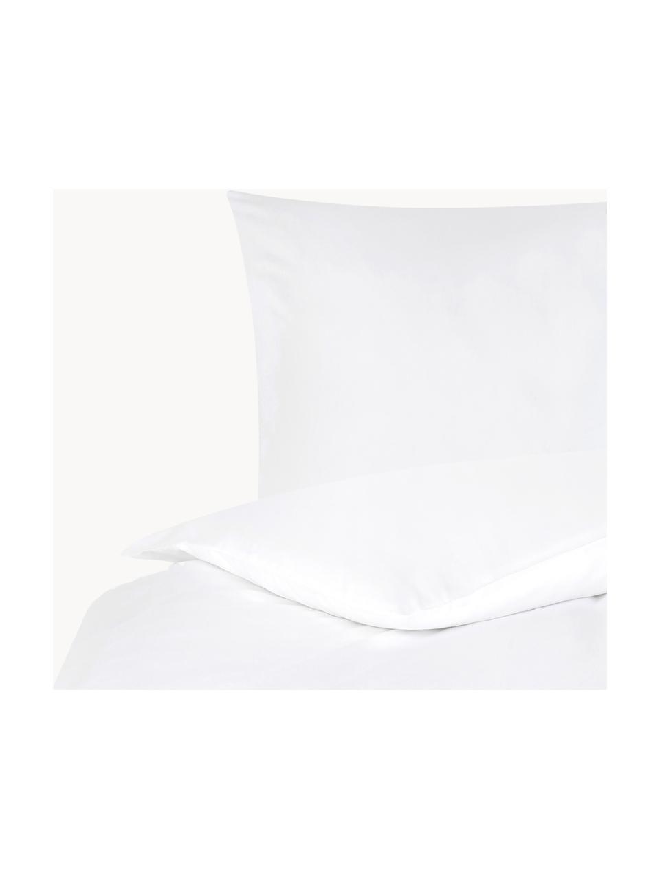 Funda nórdica de satén Comfort, Blanco, Cama 180/200 cm (260 x 220 cm)