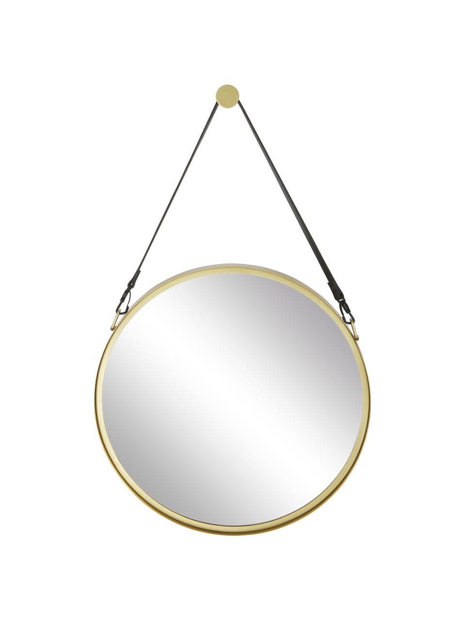 Okrúhle nástenné zrkadlo s čiernym závesom Liz, Zlatá