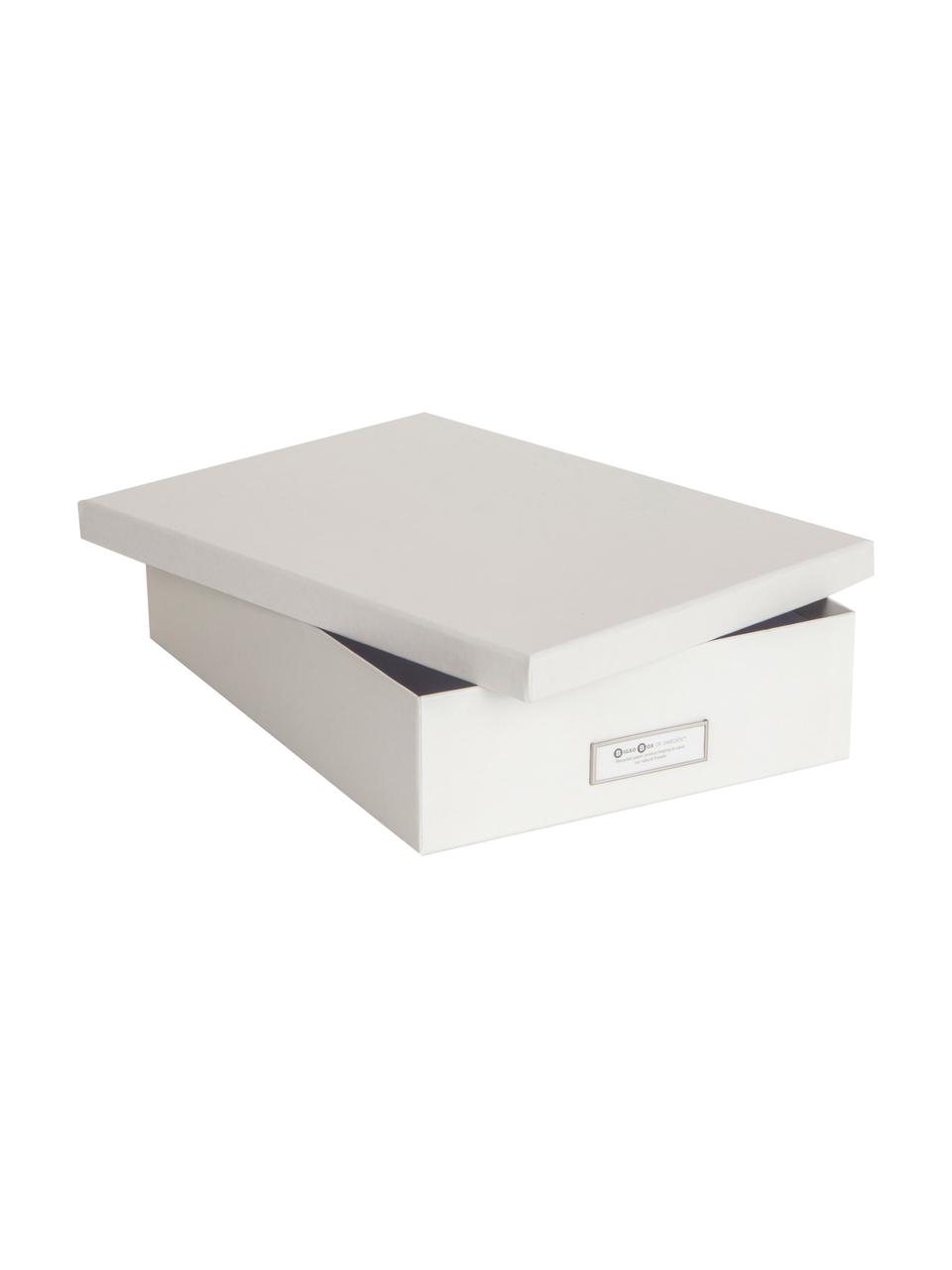 Aufbewahrungsbox Oskar, Box: fester, laminierter Karto, Greige, B 26 x H 9 cm