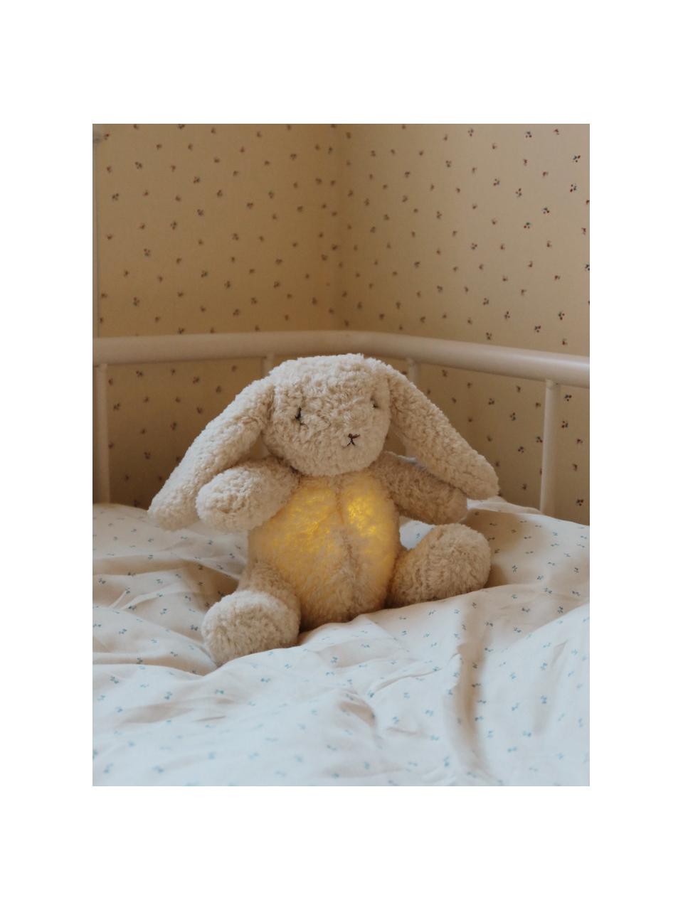 Kuscheltier Bunny mit LED-Lampe und Bluetooth-Lautsprecher, Bezug: Polyester, Hellbeige, B 19 x H 21 cm