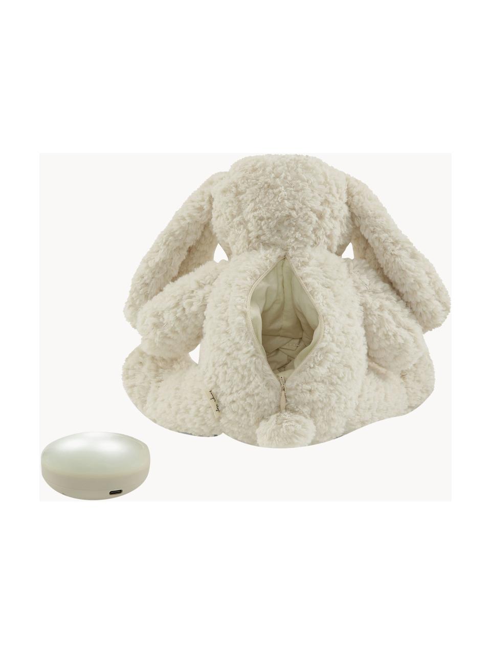 Plyšová hračka s LED lampou a reproduktorom Bluetooth, Bunny, Svetlobéžová, Š 19 x V 21 cm