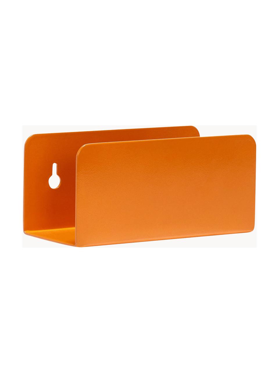 Porte-revues mural en métal Clutch, Métal enduit, Orange, larg. 15 x prof. 7 cm