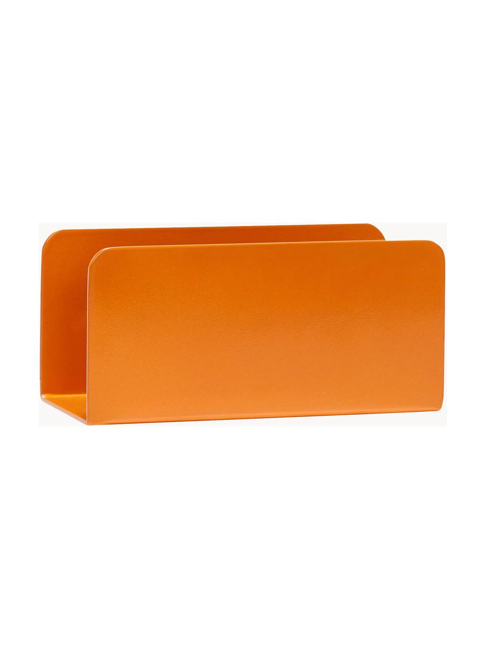 Porte-revues mural en métal Clutch, Métal enduit, Orange, larg. 15 x prof. 7 cm