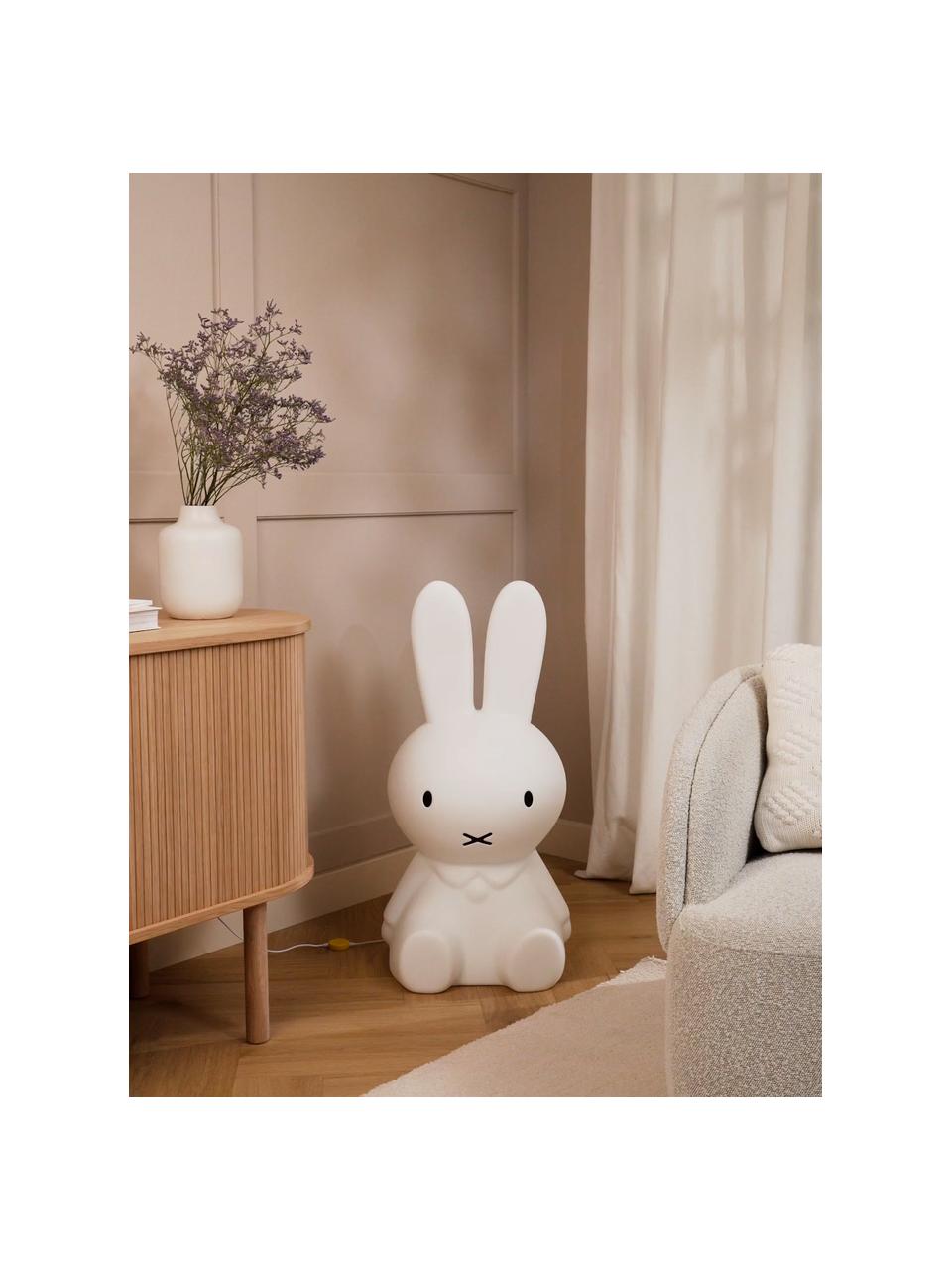 Lampada da terra a LED Miffy, Polietilene, Bianco, Larg. 25 x Alt. 50 cm