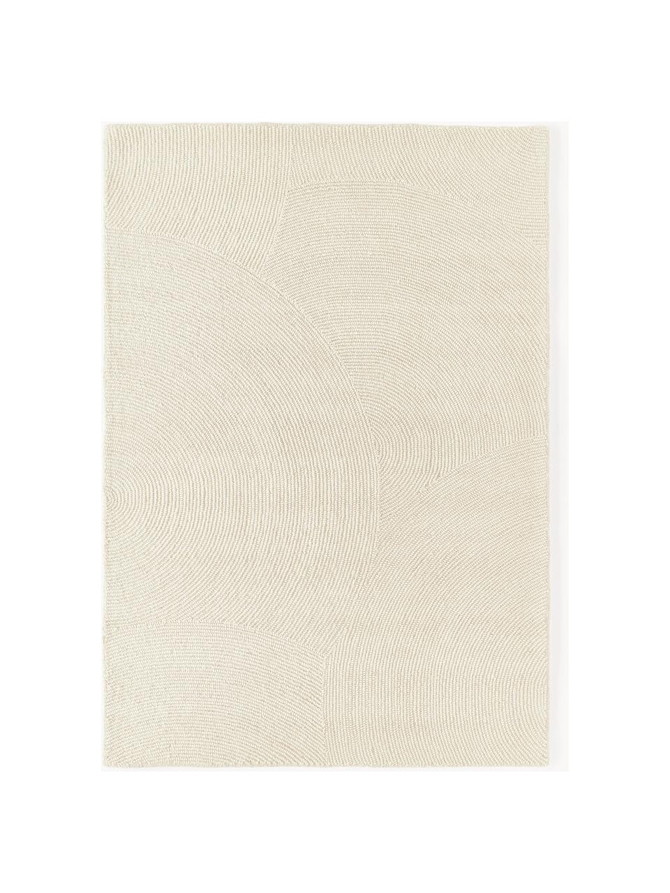 Alfombra artesanal de lana Eleni, 100% lana con certificado RWS
 
Las fibras pueden desprenderse de las alfombras de lana en las primeras semanas de uso, pero esto se reduce con el uso diario y se reduce la formación de pelusas., Blanco Off White, An 80 x L 150 cm (Tamaño XS)