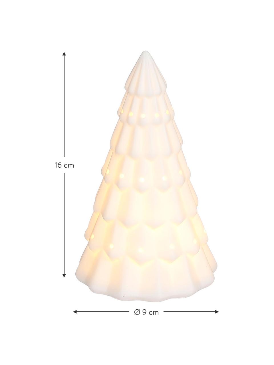 Batteriebetriebes LED-Leuchtobjekt Gara, Porzellan, Weiß, Ø 9 x H 16 cm