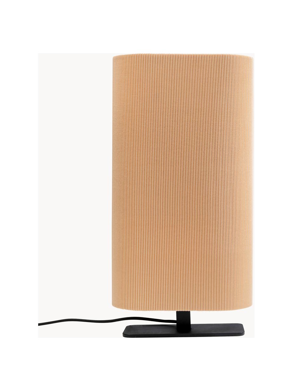 Veľká stolová lampa Soho, Béžová, čierna, Š 26 x V 51 cm