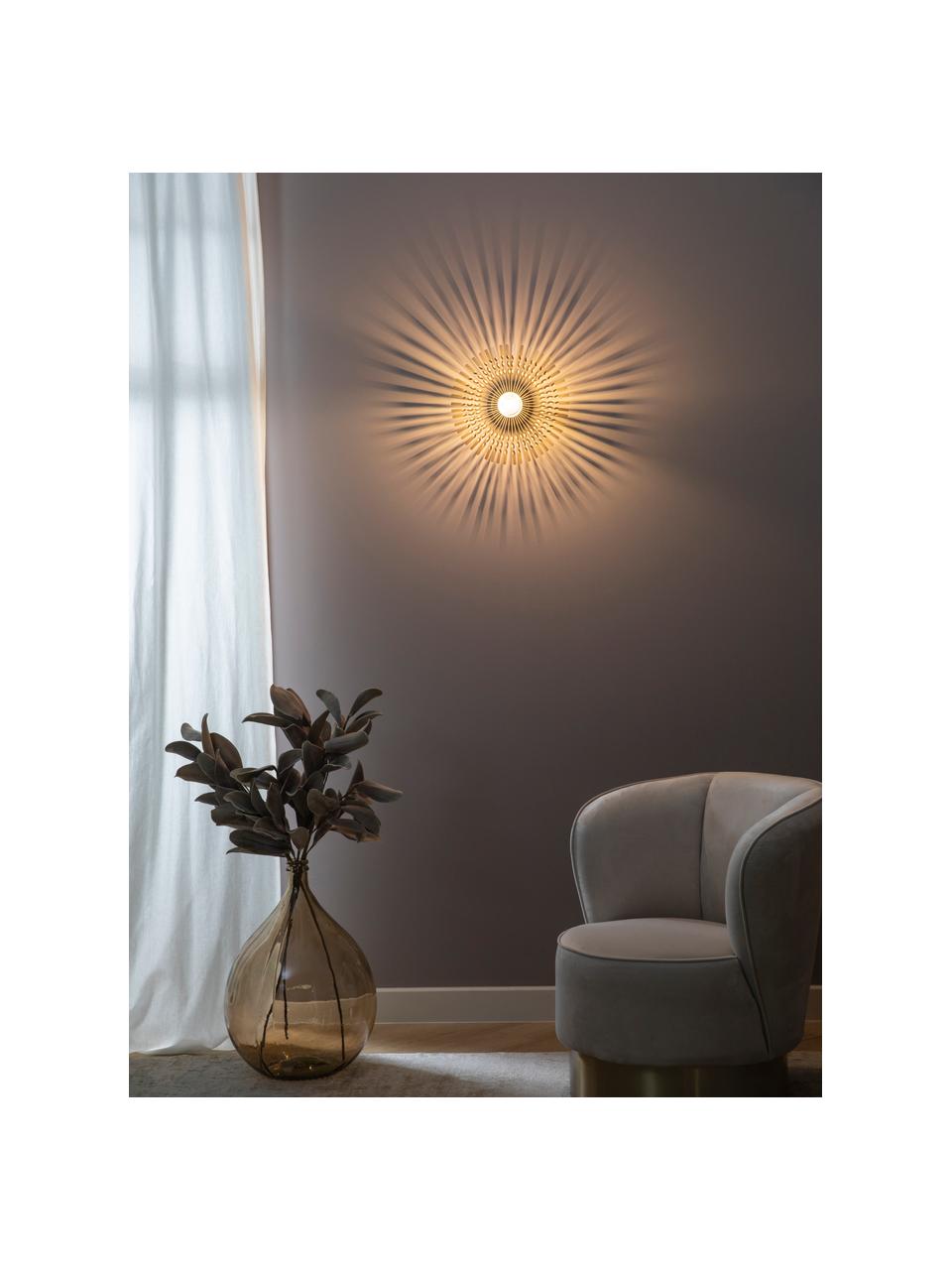 Dizajnová nástenná lampa Mendoza, Mosadzné odtiene, Ø 33 cm