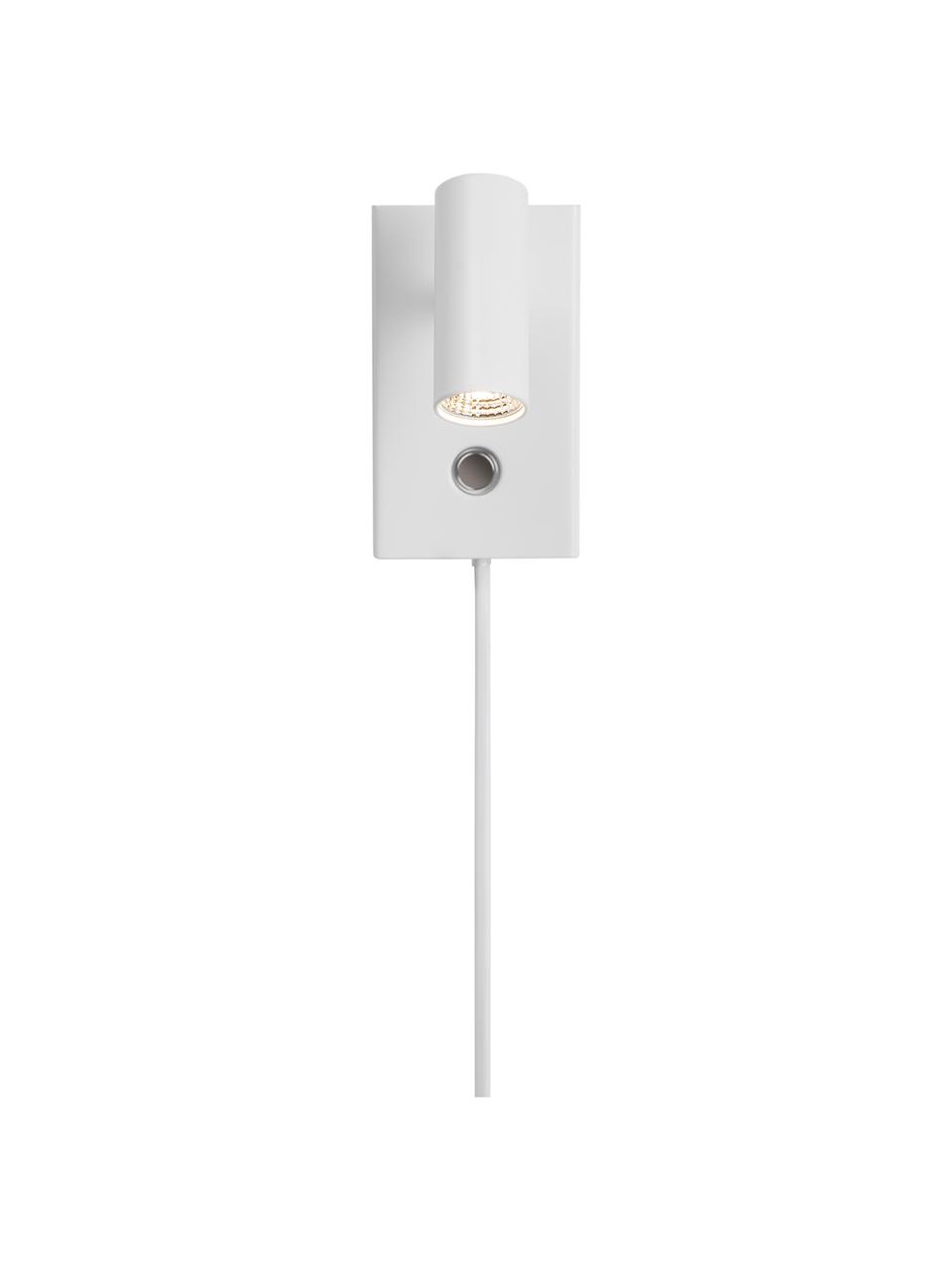 Petite applique LED à intensité variable Omari, Blanc, larg. 7 x haut. 12 cm