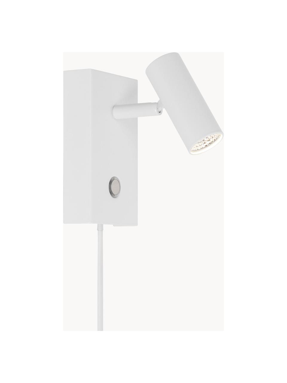 Petite applique LED à intensité variable Omari, Blanc, larg. 7 x haut. 12 cm