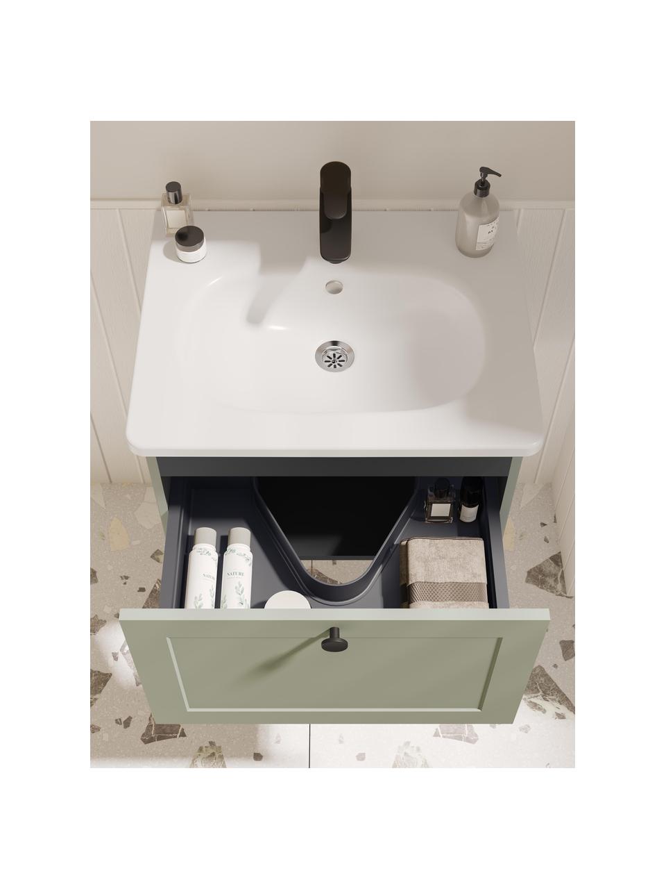 Mueble bajo lavabo Rafaella, 60 cm, Verde salvia, An 60 x Al 42 cm