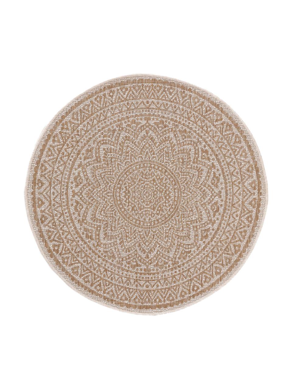 Tapis rond d'extérieur beige Cleo, Beige, crème