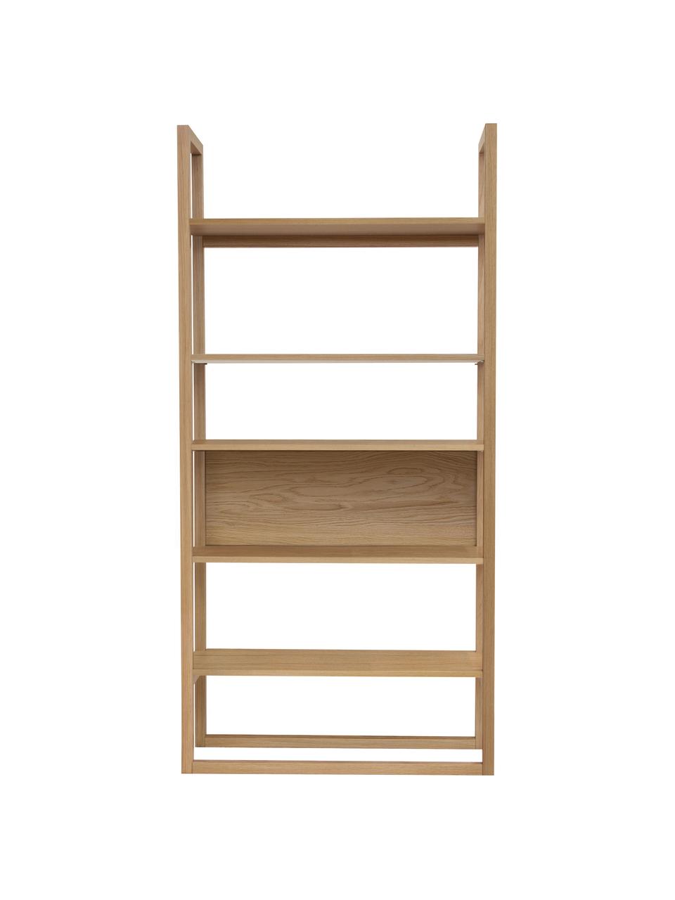 Libreria in legno di quercia NewEst, Ripiani: truciolato, finitura in l, Legno di quercia, Larg. 90 x Alt. 185 cm