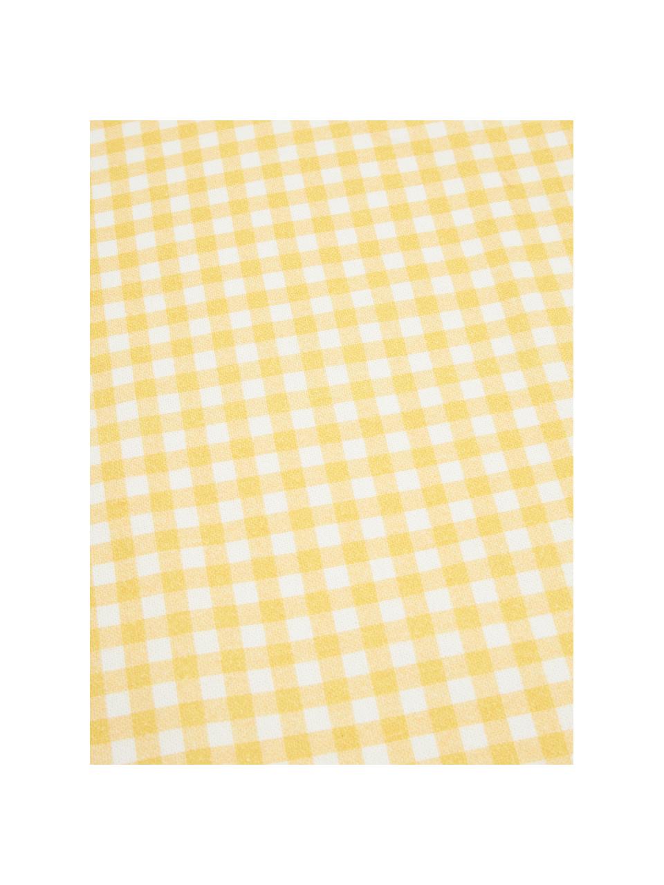 Camino de mesa de algodón Vicky, 100% algodón, Amarillo, blanco, An 40 x L 145 cm