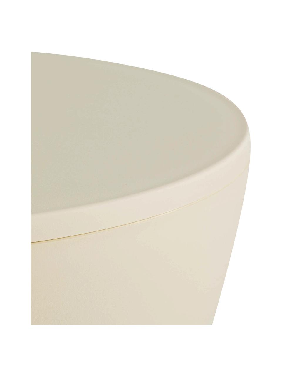 Design Beistelltisch Prince Aha, Durchpigmentiertes Polypropylen, Greenguard-zertifiziert, Creme, Ø 30 x H 43 cm